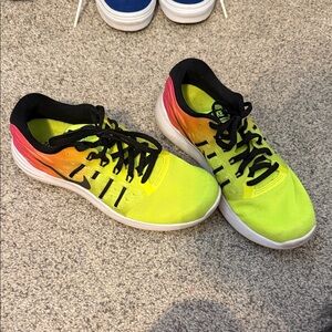 Nike Yellow and Orange Athletic Shoes